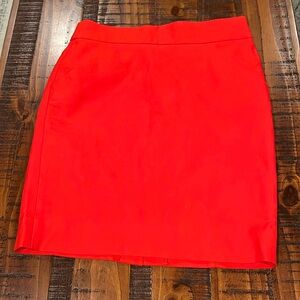JCrew Red Pencil Skirt